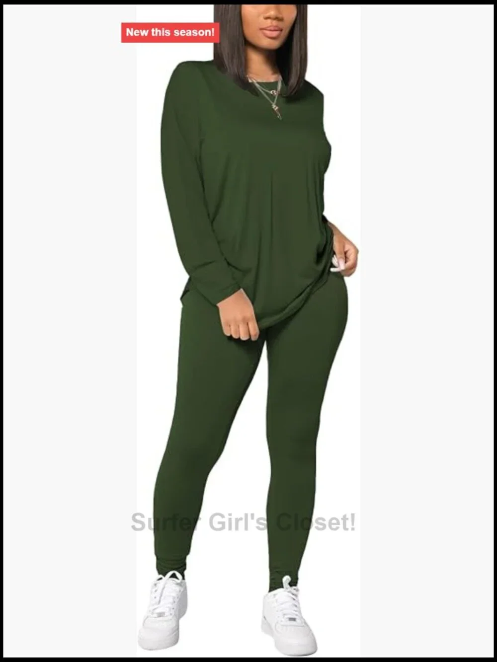 Women's Casual 2 Piece Outfits Long Sleeve Sweatsuits Jogger Sets Stretch